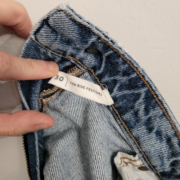 Pac Sun Size 30 High Rise Festival Shorts Women's Denim Shorts Distressed. - Picture 4 of 4